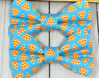 Noeud papillon pizza pour chiens, cadeau chiot accessoires pour chien, noeud papillon bleu pour chien, collier pour chien, noeuds papillon personnalisés pour animaux de compagnie, tailles très petites à grandes