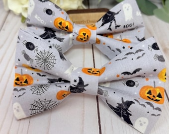 Nœud papillon Halloween pour chien, nœud papillon fantôme sorcière, cadeau pour maman de chiot, nœud papillon citrouille pour chat, nœud papillon pour collier de chien, grand nœud papillon pour chien, petit nœud amovible