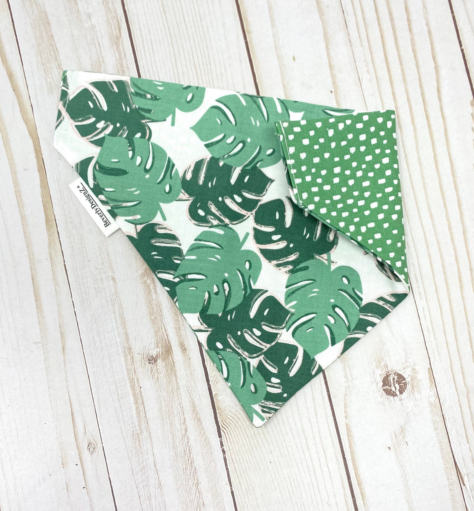 Reversible Hund Bandana grüne Monstera Blätter Slip auf über Etsy