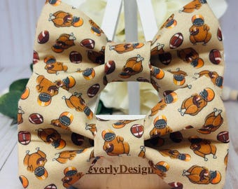 Nœud papillon pour chien sur le thème du football américain pour Thanksgiving, accessoire pour chien dinde, cadeau pour chiot, nœud papillon pour chien garçon sur le thème de la dinde, nœud papillon d'automne pour chat, tailles XS à L