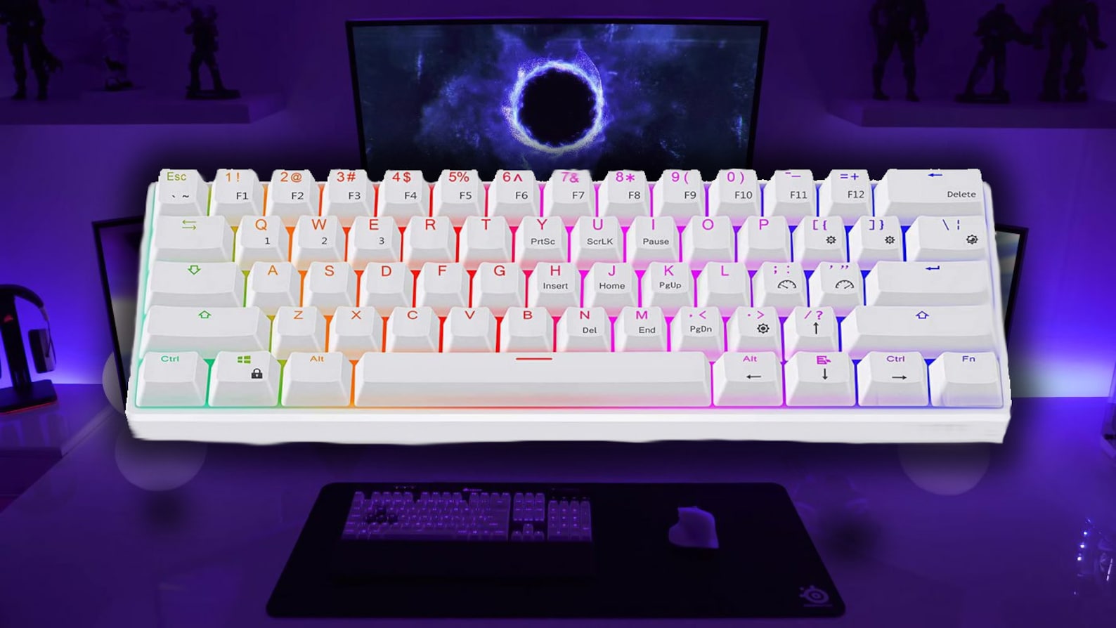 LED Rainbow Custom Gaming Keyboard Mechanical Keyboard Etsy