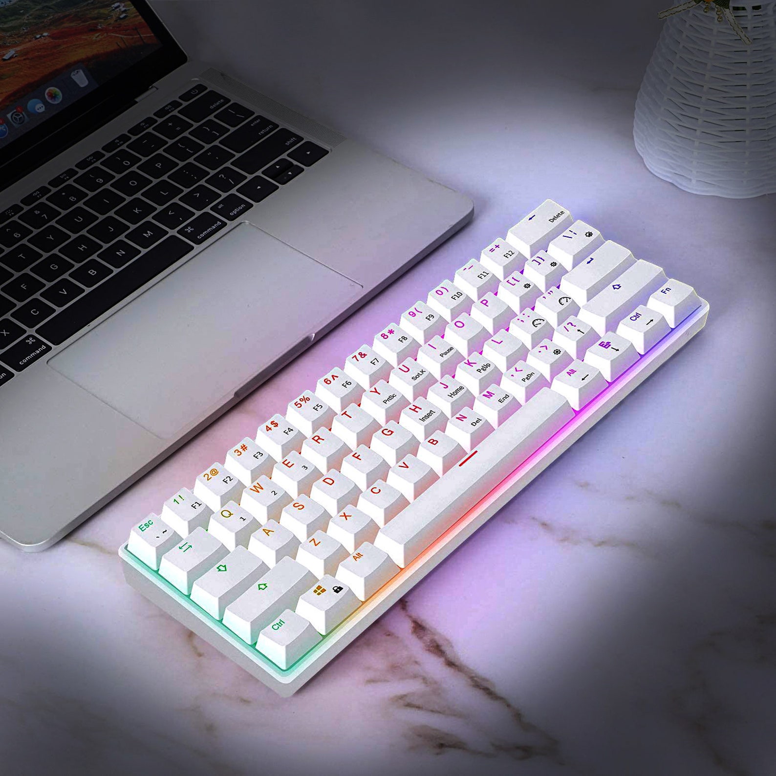 LED Rainbow Custom Gaming Keyboard Mechanical Keyboard Etsy