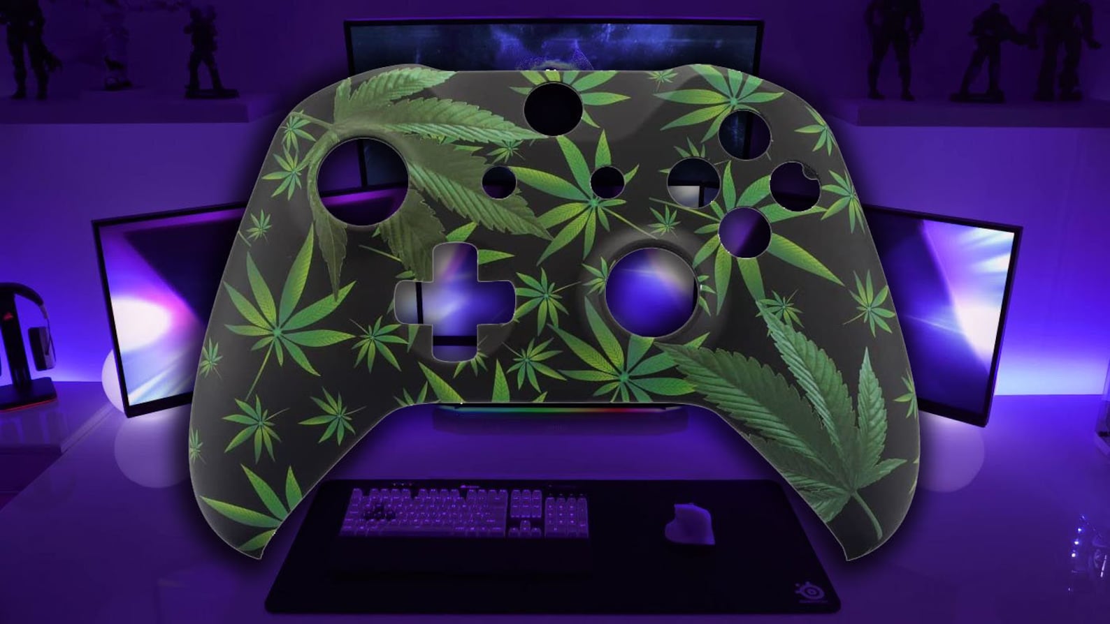 Custom Weed Xbox Controller Shell Xbox One Controller Custom Etsy