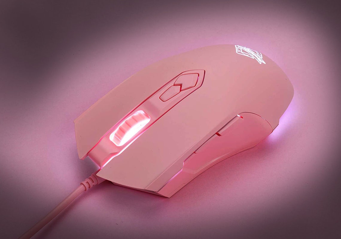 Pink LED Custom Gaming Mouse TheGameGalaxy Etsy