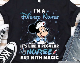 S Mickey Mouse Love Nurselife Nurse Adult T-Shirt Men Women 3XL