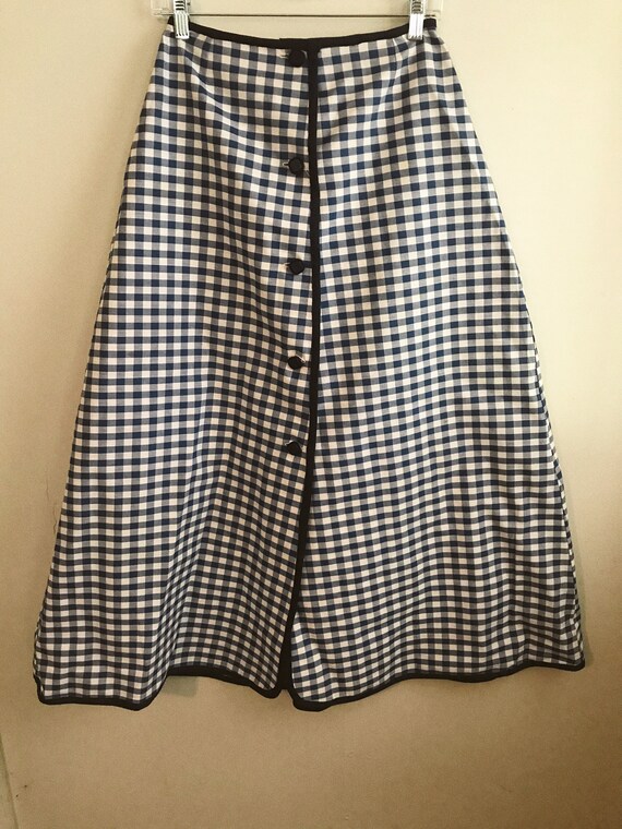 Vintage Handmade Plaid Skirt, Vintage Prairie Skir