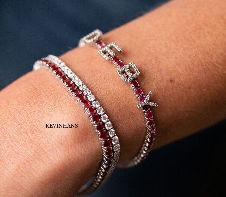 Custom Name Tennis Bracelet 14k Gold 