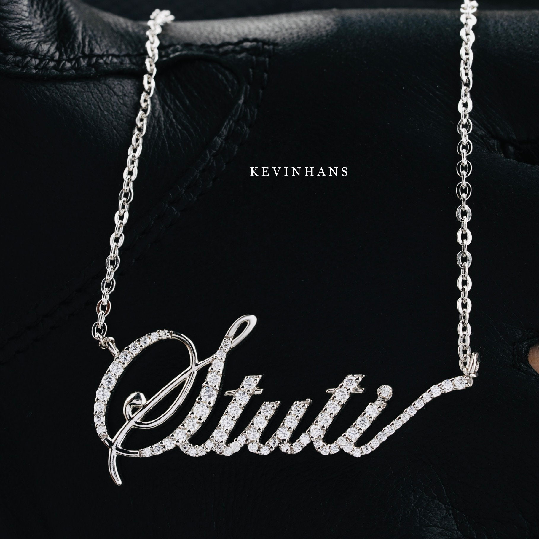 Diamond Name Necklace / 14k Personalized Diamond Name Necklace / My ...