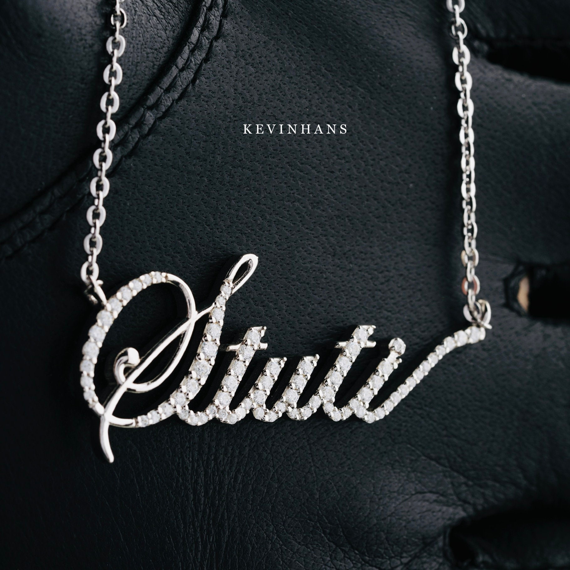 Diamond Name Necklace / 14k Personalized Diamond Name Necklace / My ...