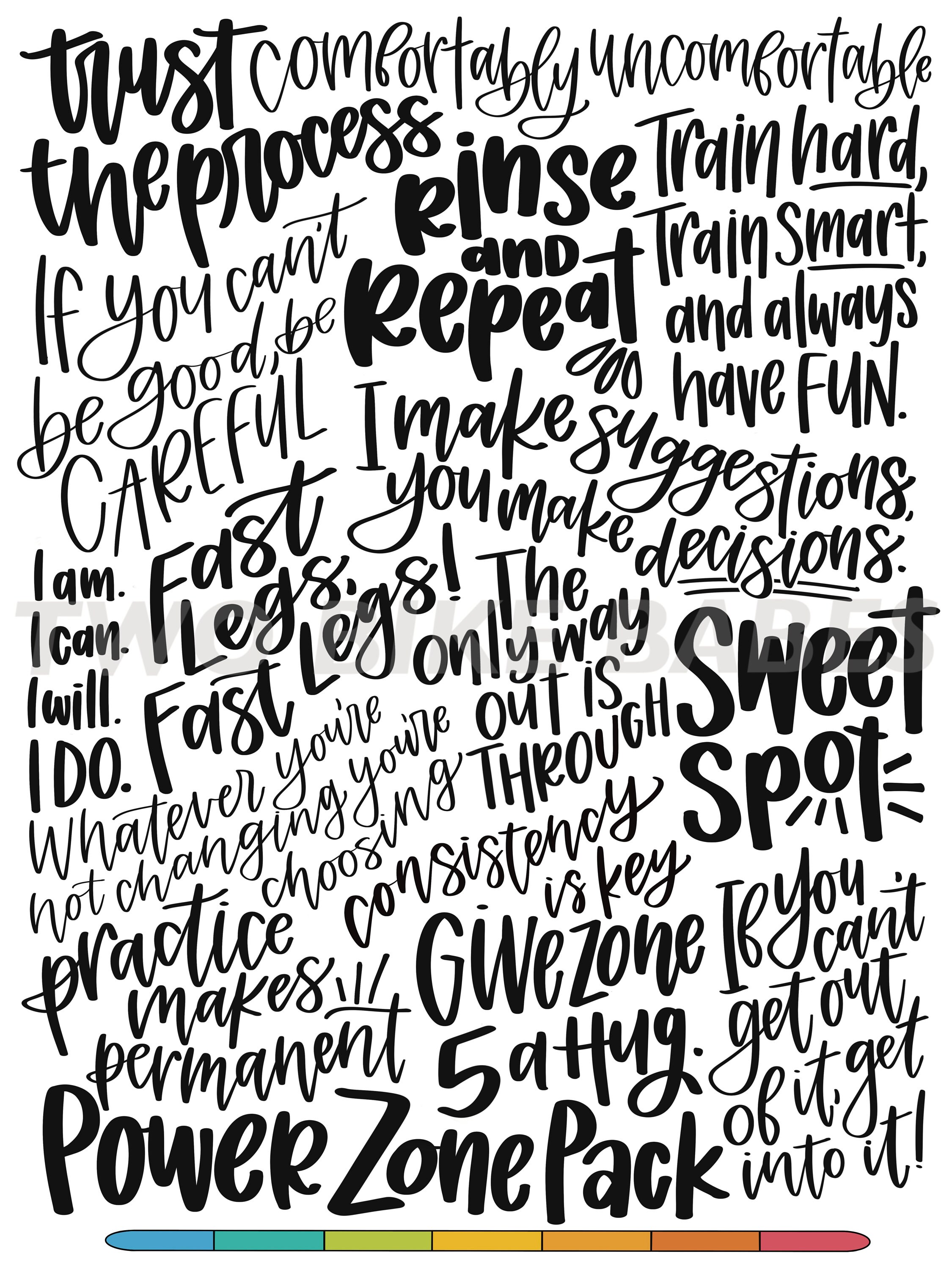 POWER ZONE QUOTES Poster Black Lettering Power Zone Pack Etsy