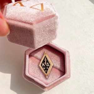 Samt Box für KAPPA DELTA Schwesternschaft | Kaydee Schwesternschaft Geschenk | Einweihungsgeschenk | Bid Tag 2025 | Großes/Kleines Geschenk