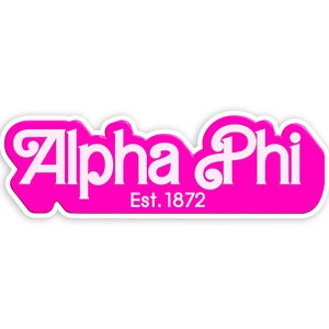 ALPHA PHI Sticker, Bid Day 2024, Sorority Rush Merch, Big Little Gift, Laptop Decals, Stationery, Optional Chapter Bulk Order