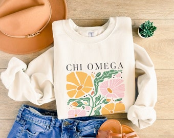 CHI OMEGA Oversized Shirt, Chi O Sweatshirt, Sorority Merch, Hoodie, Bid Day 2025, Gift