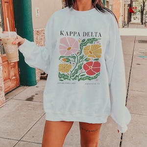 Pull surdimensionné KAPPA DELTA, sweat Kaydee, produits dérivés Sorority, sweat à capuche, pull, jour de la candidature 2025 | Prenez une taille supérieure pour un look oversize (tailles XL)