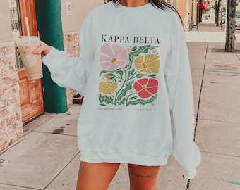KAPPA DELTA Oversized Pullover, Kaydee Sweatshirt, Sorority Merch, Hoodie, Pullover, Bid Day 2025 | Größe für Oversized-Look (XL-Größen)