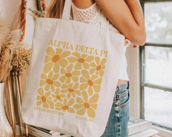 ALPHA DELTA PI Tote Bag | Adpi Tote, Sorority Merch, Big Little Gift, Bid Day, Gift
