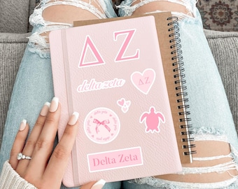 DELTA ZETA Coquette Sticker Pack for Laptops, Sorority Bid Day, Big Little Gift, Rush Merch, Stationery