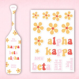PEGATINAS DE PALETAS Personalizables para Sorority Big Little Reveal / Sorority Paddle / Big Little Gift / Fáciles de hacer