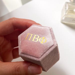 Samt Box für PI BETA PHI Sorority | Pi Phi Schwesternschaft Geschenk | Einweihungsgeschenk | Bid Tag 2024 | Großes/Kleines Geschenk | Pi Phi Präsent