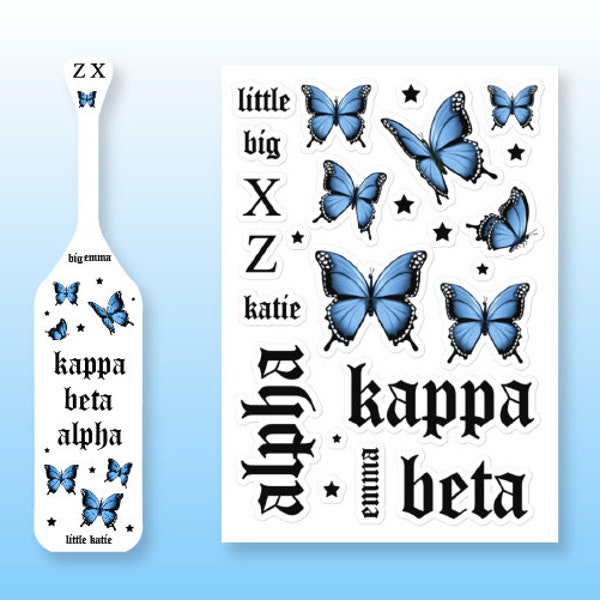 PADDLE STICKERS Customizable for Sorority Big Little Reveal 2024 Paddle | Big Little Gift | Easy DIY