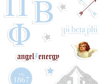 PI BETA PHI Sorority Sticker Pack in Blue, Pi Phi Aesthetic, Big Little Gift, Bid Day 2025, Rush Merch