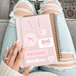DELTA GAMMA Coquette Sticker Pack per laptop, Sorority Bid Day 2025, Big Little Gift, Rush Merch, cancelleria