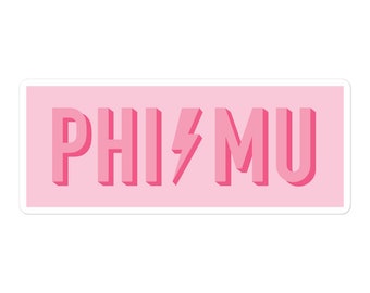 Éclair rose PHI MU Sticker