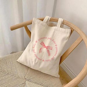GAMMA PHI BETA Coquette Tote Bag | Gphi Tote in Pink, Sorority Merch, Sorority Accessory, Bid Day 2025, Initiation Gift