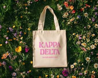 KAPPA DELTA Tote Bag | Kaydee Tote, Sorority Merch, Accessory, Bid Day, Big Little Gift