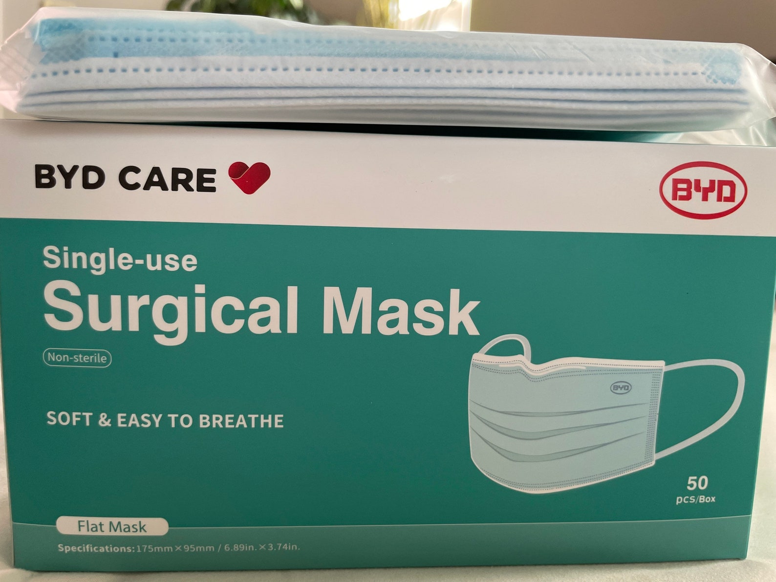 Surgical Masks BYD Care Disposable Single Use Flat Mask Easy Etsy