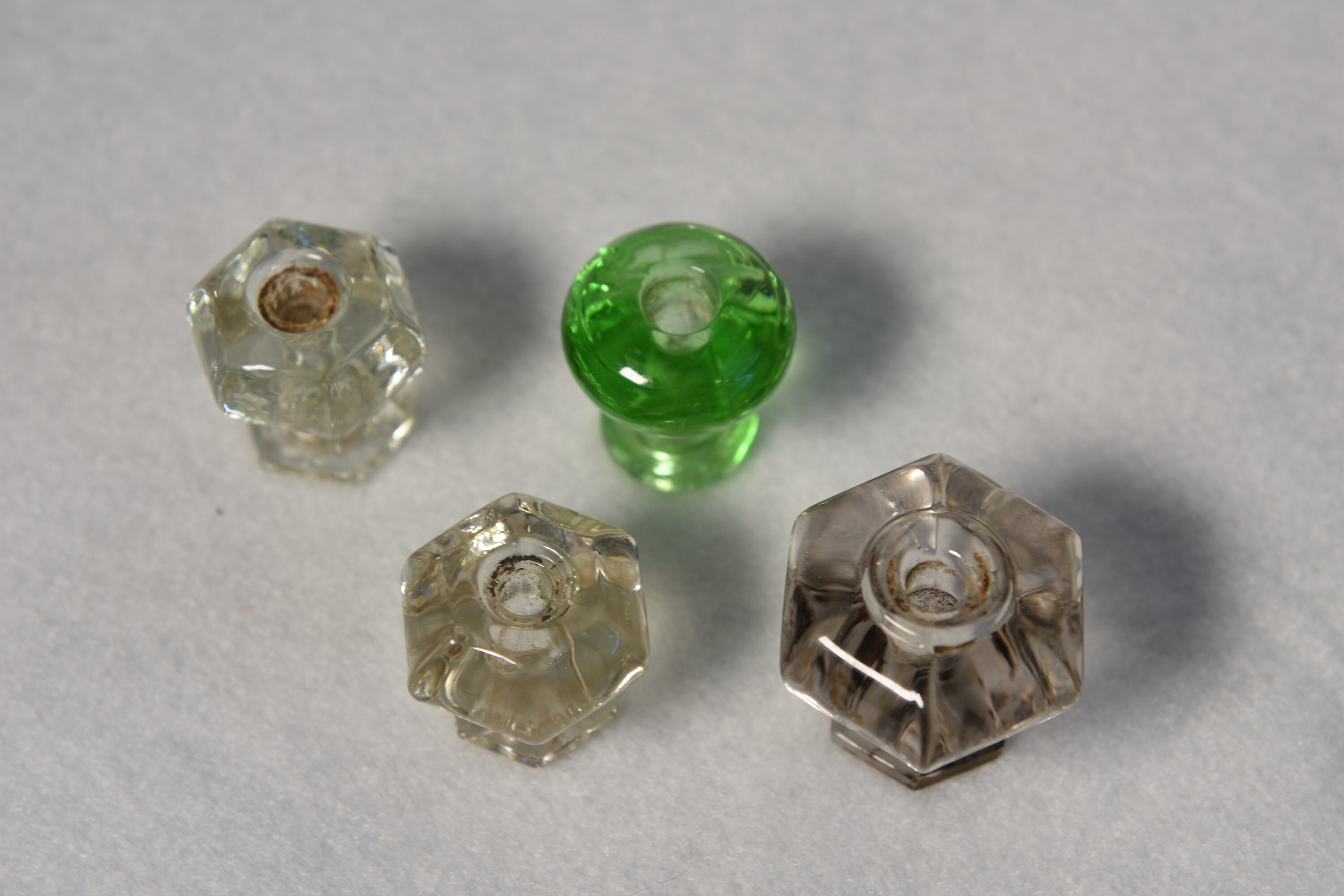 Antique Glass Knobs Cut Glass Set of 4 Crystal Etsy