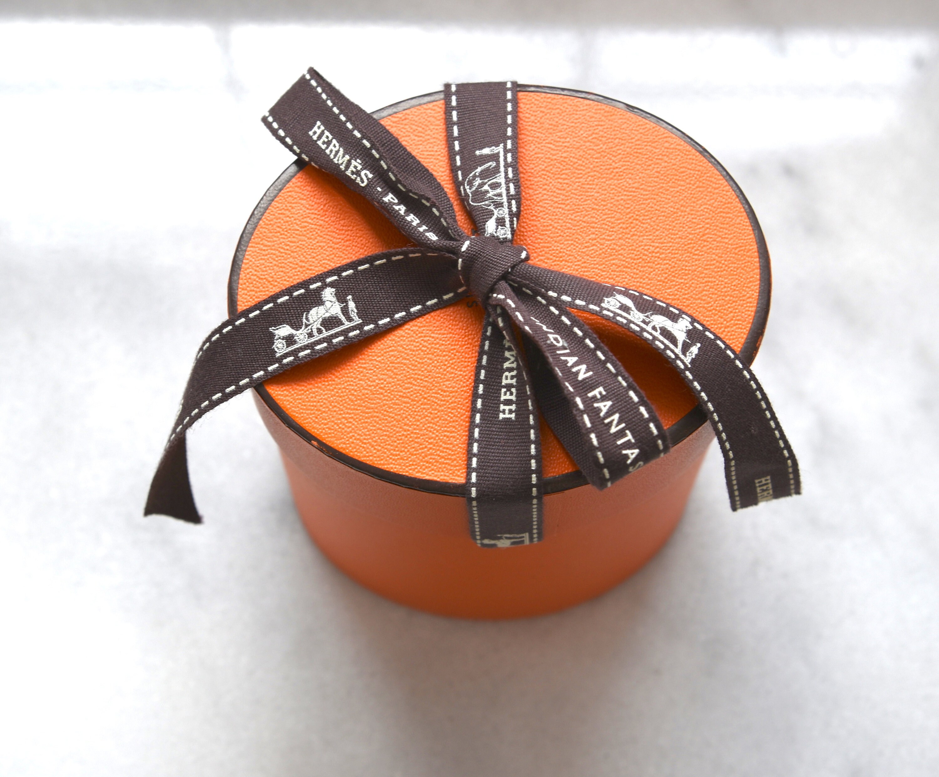 Hermes orange box for Birkin 30cm mint with ribbon