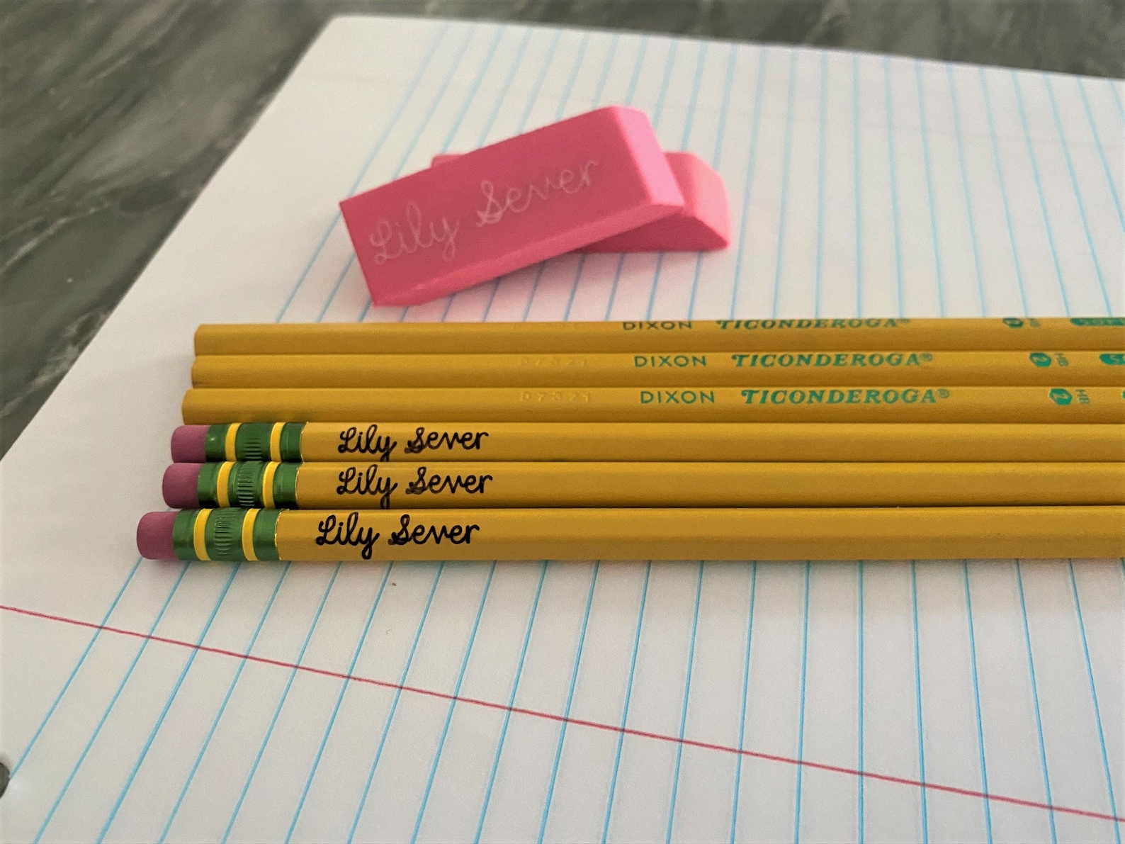 Custom Pencils With Erasers Personalized Pencils Teacher Gift Student