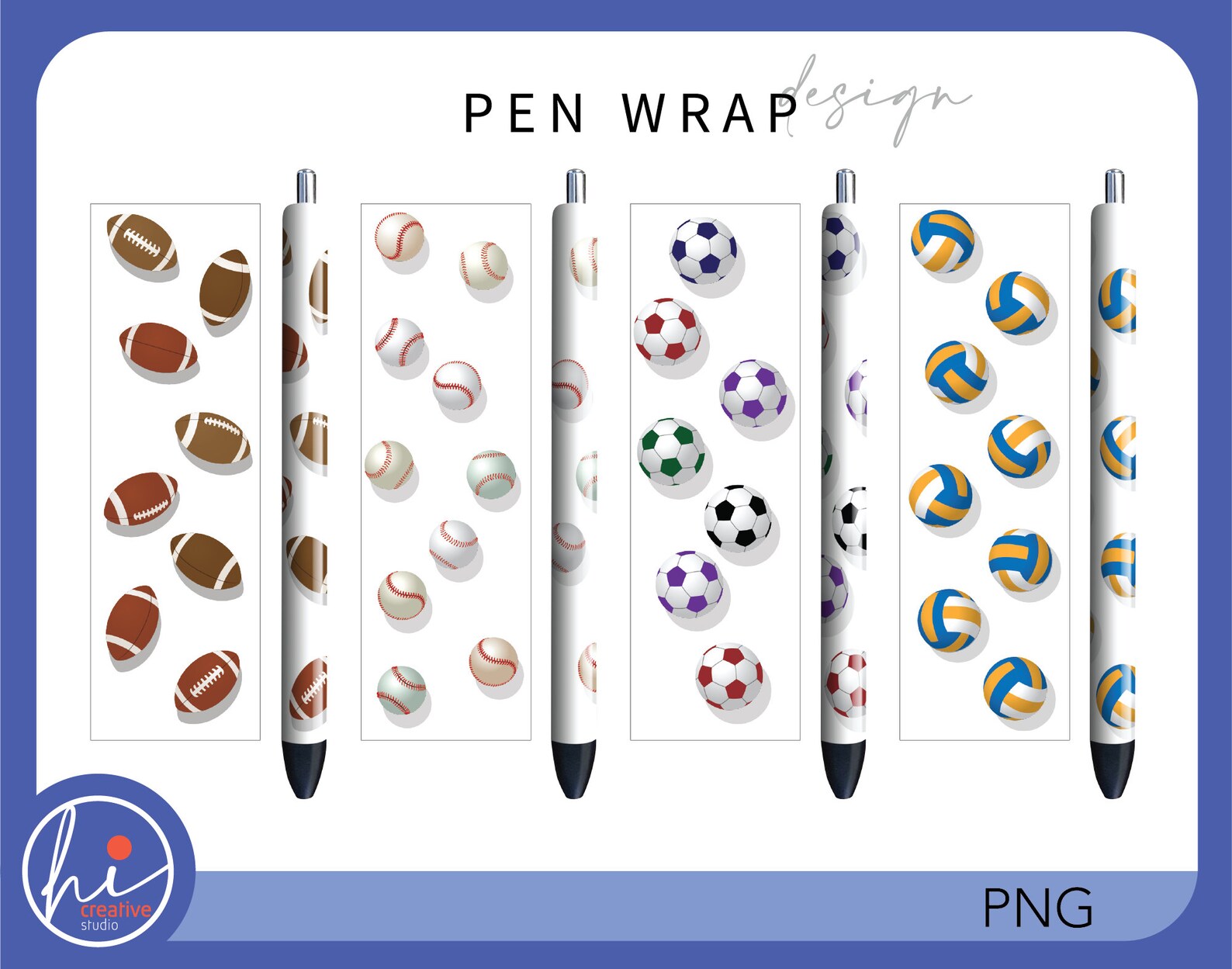 Sport Ball Pen Wraps Football Baseball Soccer Volleyball Etsy