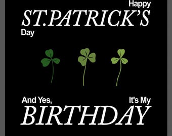 SVG de cumpleaños del Día de San Patricio: Diseño verde de la Marcha Irlandesa de la Suerte (Descarga digital)