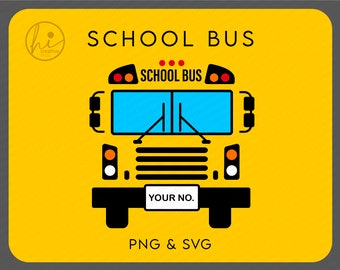 School Bus Clipart Svg, School Bus Driver Transparency Background Png, Digital Download Printable DTG Sublimation Cricut SVG & PNG
