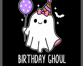 Birthday Ghoul Svg Png, Happy Halloween Birthday Svg, Cute Birthday Party Anniversary Gift, Digital Download Sublimation PNG & SVG Cricut