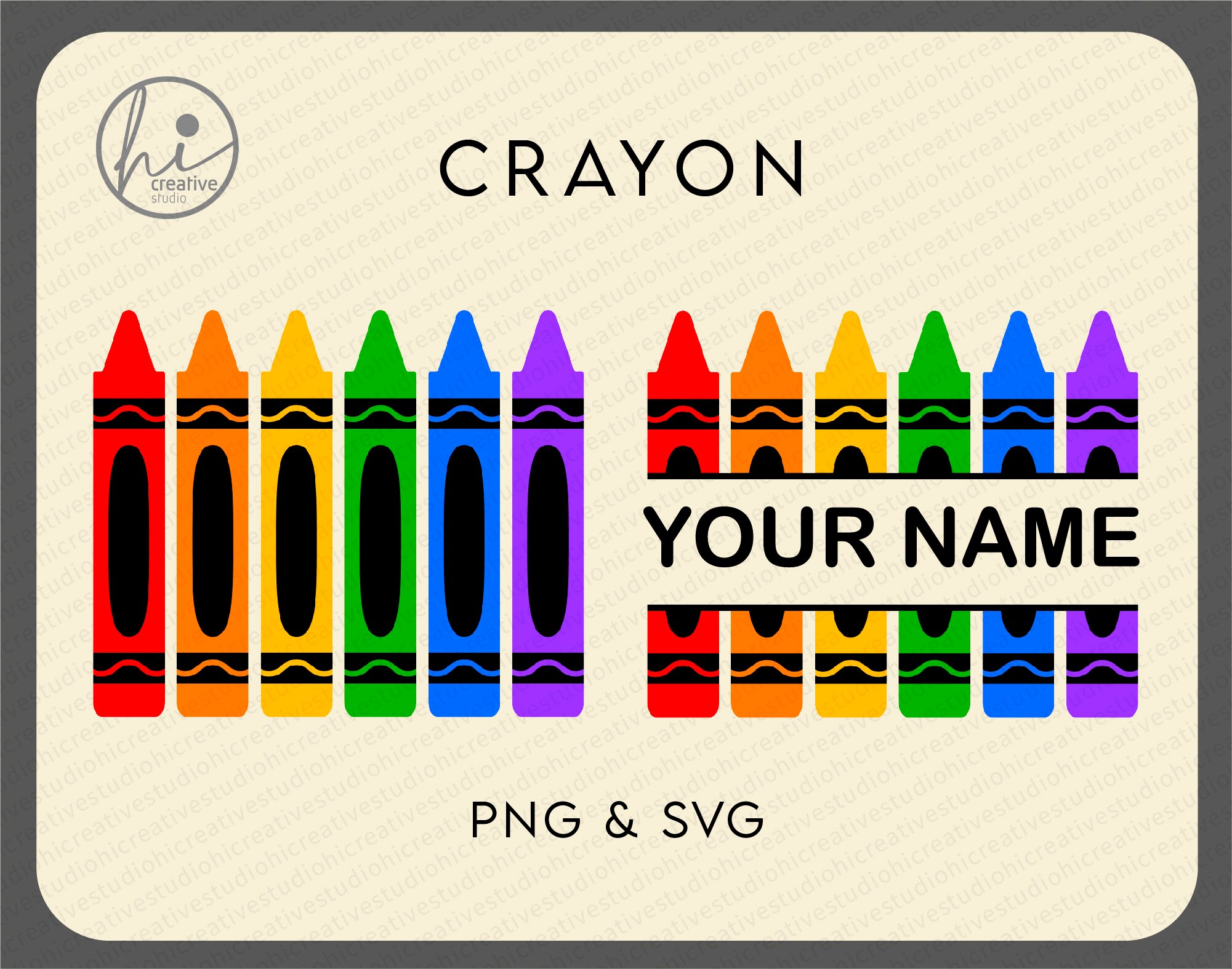 Crayon Monogram Clipart Svg, Crayon Split Monogram Svg, Teacher Crayon
