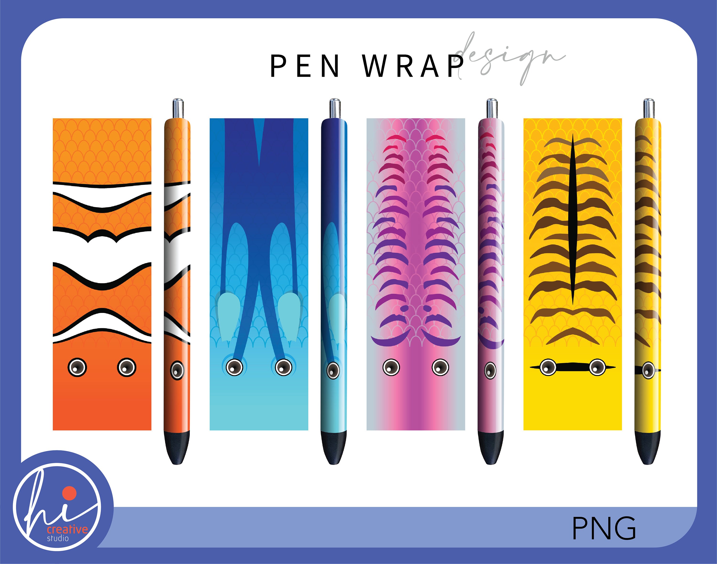 fishing lure pen wraps fishing lover full wrap pattern