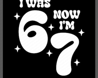 I Was 6 Now I’m 7 SVG PNG: 7th Birthday Kids Design (Digital Download)