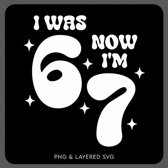 I Was 6 Now I’m 7 SVG PNG: 7th Birthday Kids Design (Digital Download)