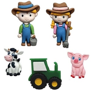 Farm Magnet 5 piece set, refrigerator magnets, refrigerator magnets set, busy mom gift, college student gift, animal gift for her, 4H gifts