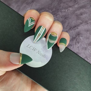 Green Nails * Matte Nails * Press on Nails * White Nails * Clear Nails