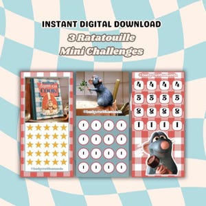 Savings Challenge Printable for Cash Stuffing | Ratatouille Mini Savings Challenge | A6/ Personal Size | Instant Digital Download