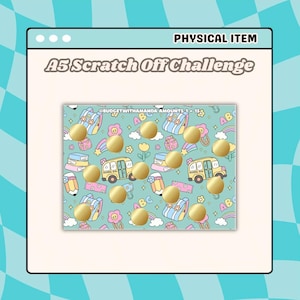A5 Colorful Back 2 School Scratch Off Savings Challenge | Amounts 1-15 | Laminated Scratch & Save Low Denomination