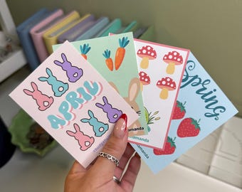 4 Pack TINY SAVINGS CHALLENGES | April Easter Spring Themed