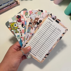 A6/ Personal LAMINATED Cash Trackers | Magical Character Options | Budget Binder Inserts