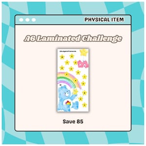 Sfida di risparmio a tema Orsetto del cuore LAMINATA / Risparmia 85 / Sfida carina per ragazze / Adatto a chi ha un basso reddito