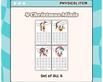 LAMINATED Colorful Magical Christmas Mini Savings Challenges | Set of 4 Magic Character Challenges | Low Denominations