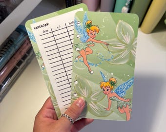 A6/ Persoonlijk GELAMINEERDE geldtrackers | Magische Tinker Fairy geïnspireerd | Bijsluiters voor besparingsbudget
